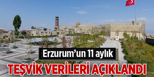 Erzurum’un 11 aylık teşvik verileri açıklandı