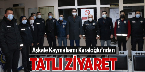 Görevi başındakileri ziyaret edip tatlı ikram ettiler