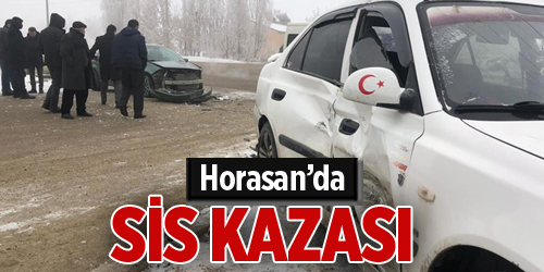 Horasan’da sis kazaya neden oldu