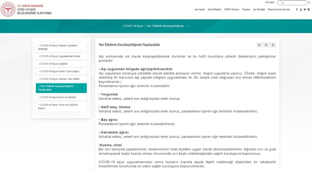 Covid-19 aşısı olanlar yan etkilerle karşılaştığında ne yapacak?