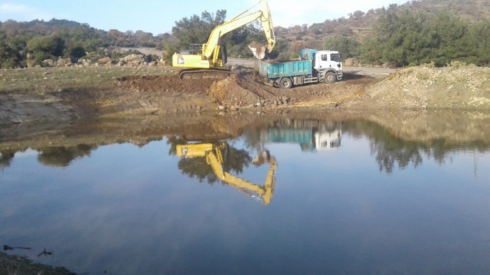 Gökbel’de HİS göletleri temizlendi