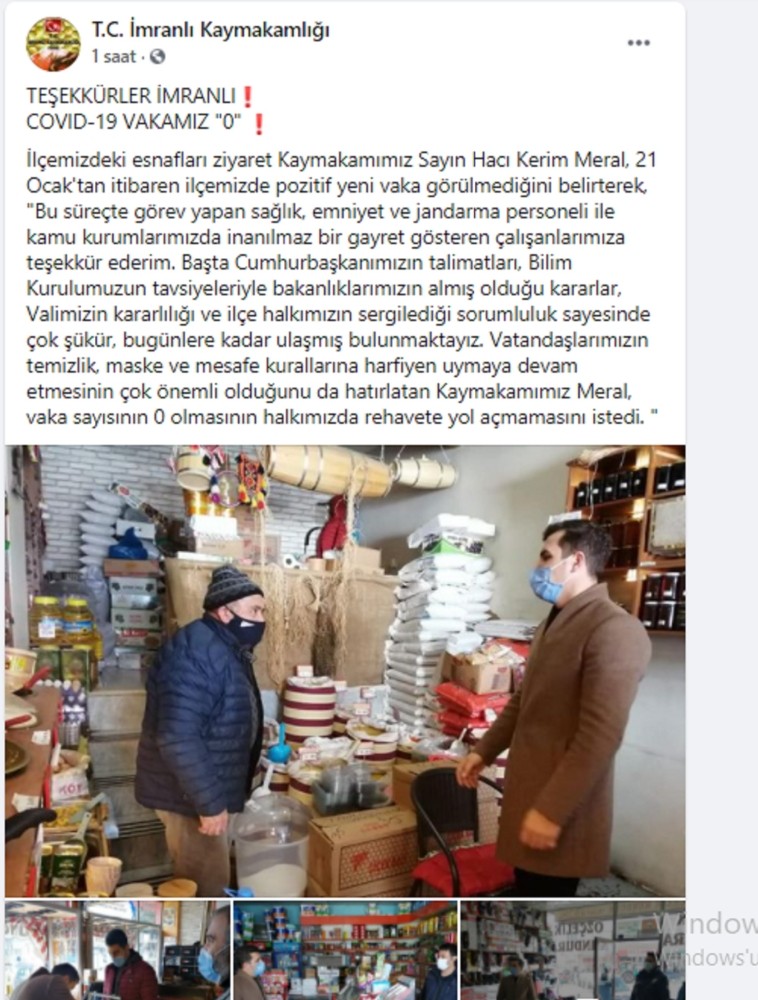 O ilçede sevindiren haber, Covid-19 vakası kalmadı