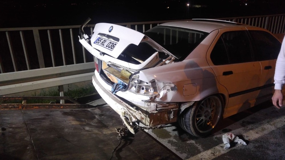 Otomobil önce tıra ardından bisiklete çarptı: 2 yaralı