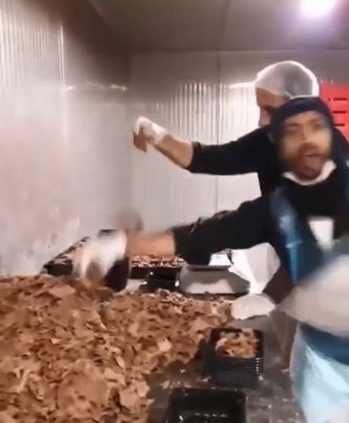 Paket döner tesisindeki skandal görüntüler Kırklareli’nden