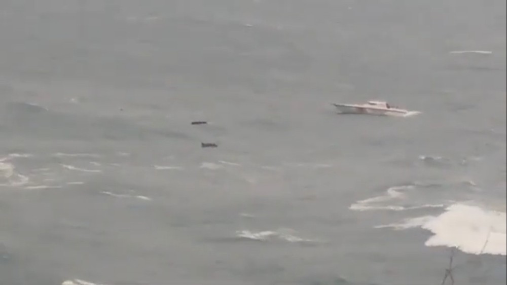 Palau Bandıralı geminin batma anından sonra yaşananlar kameralara böyle yansıdı