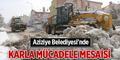 Aziziye Belediyesi’nde karla mücadele mesaisi