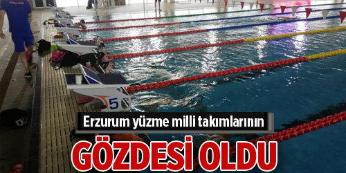 Erzurum yüzme milli takımlarının gözdesi oldu