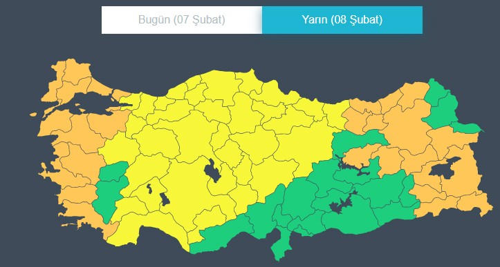 Düzce için şiddetli rüzgar uyarısı