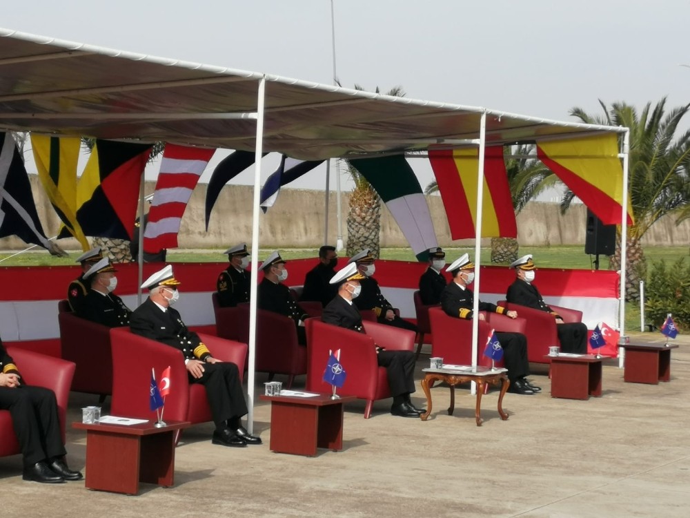 NATO Daimi Mayın Karşı Tedbirleri Deniz Görev Grubu-2’nin komutası Türk Deniz Kuvvetleri Komutanlığı’na devredildi