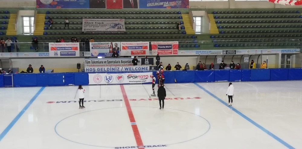 Short track kupası yarışları Erzurum’da başladı