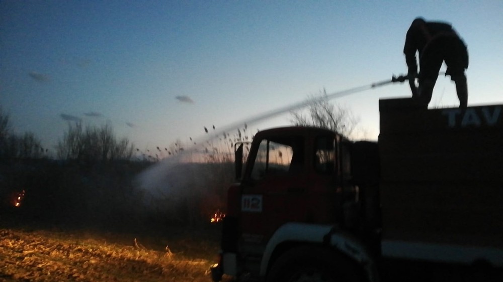Tavşanlı’da anız yangını büyümeden söndürüldü